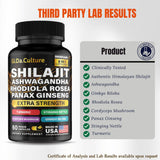 Gi.Da.Culture Shilajit Capsules nutritional information label