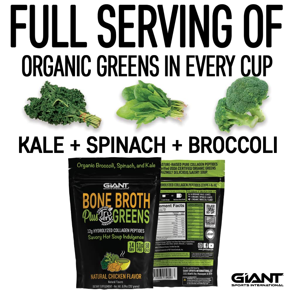 Giant Sports International Bone Broth Plus Greens prepared soup
