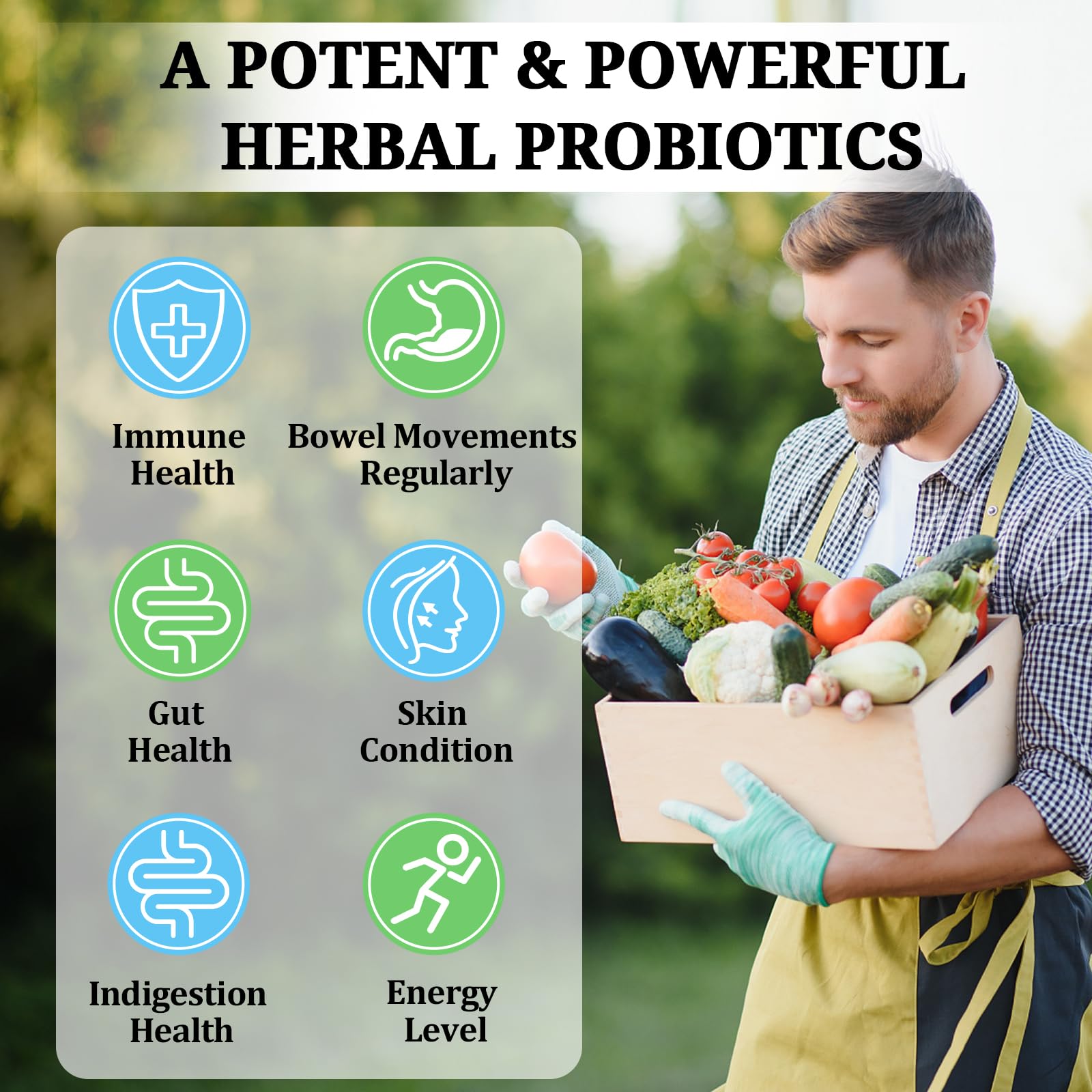 Gifinary Once Daily Probiotics 300 Billion CFU 60 Capsules on a wooden table