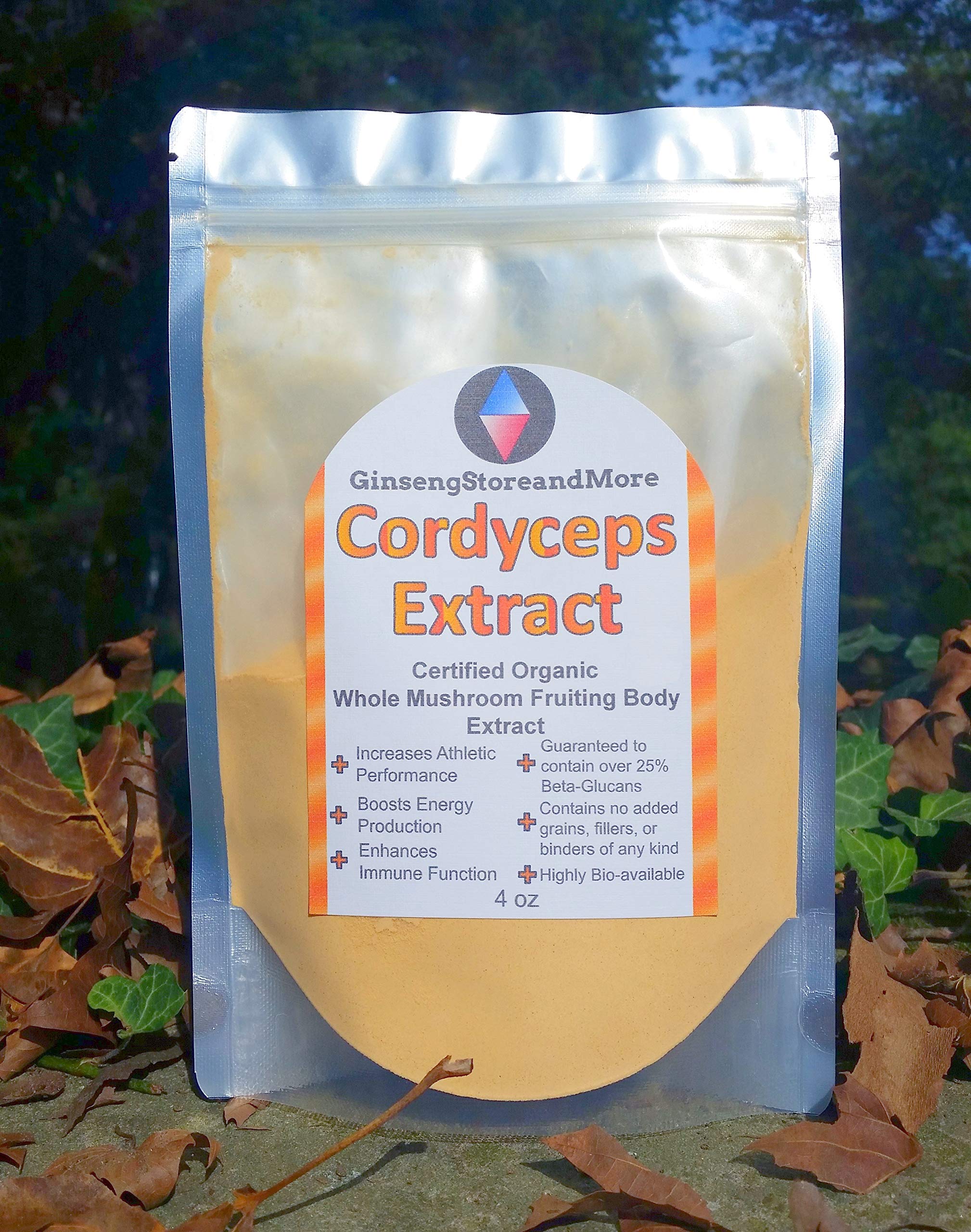 GinsengStoreAndMore Cordyceps Mushroom Supplement side view