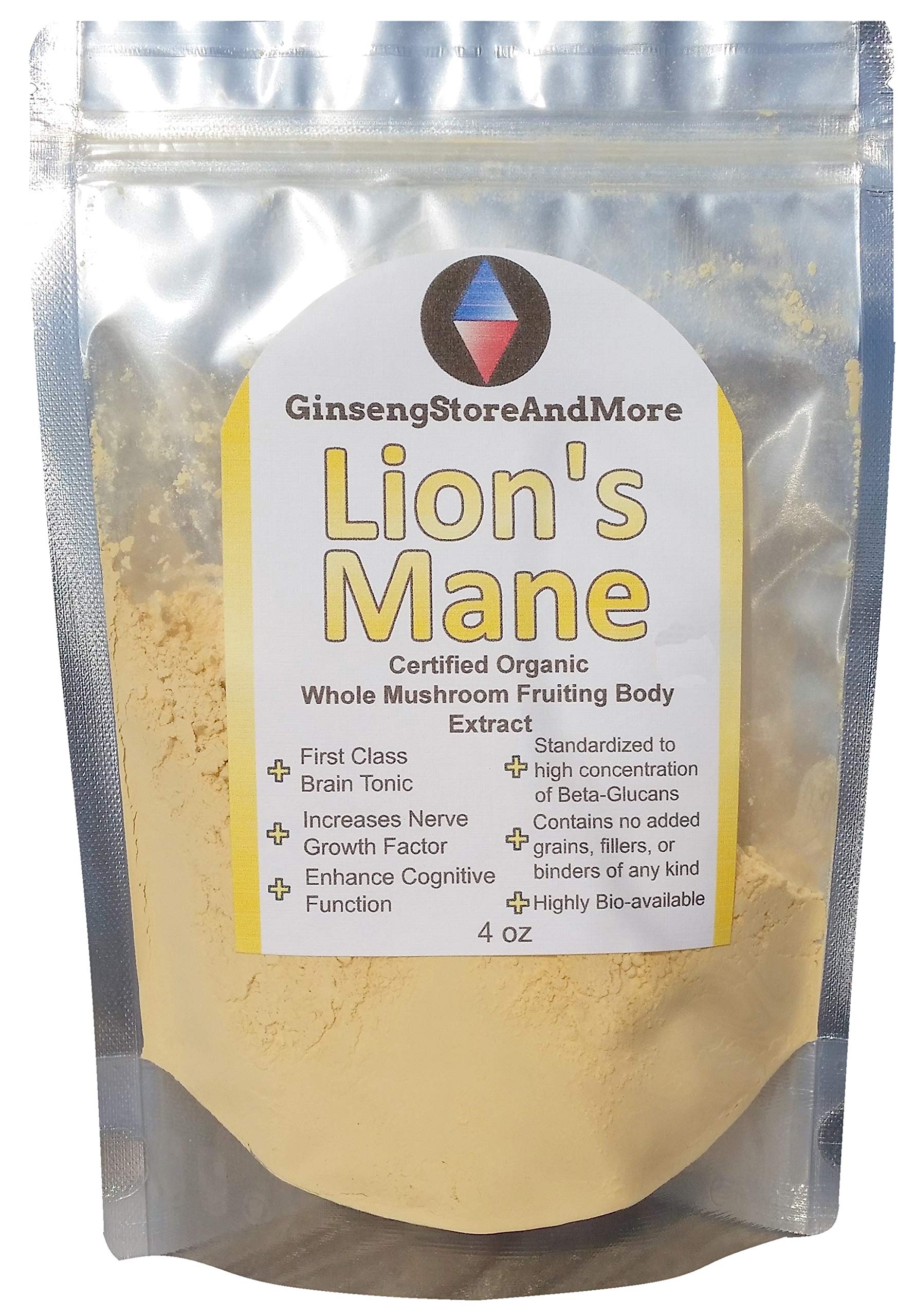 GinsengStoreAndMore Lion's Mane Mushroom Extract 181g front view
