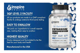 GINSPIRE NUTRITION Potassium Magnesium Zinc Supplement 90 Capsules on a wooden table