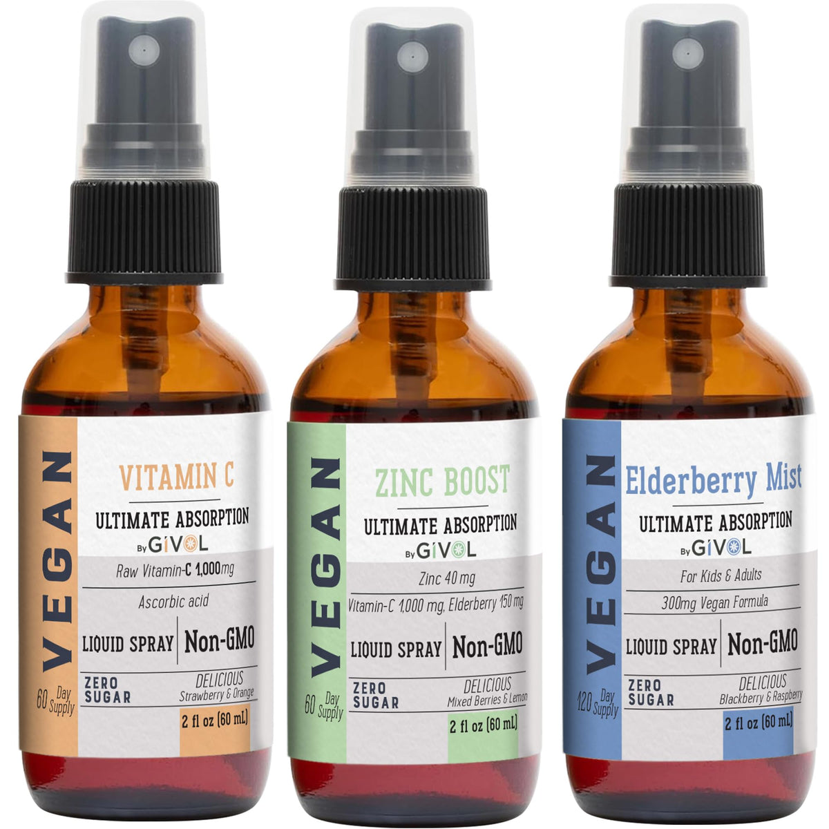 GIVOL Elderberry Liquid Spray front view with packaging