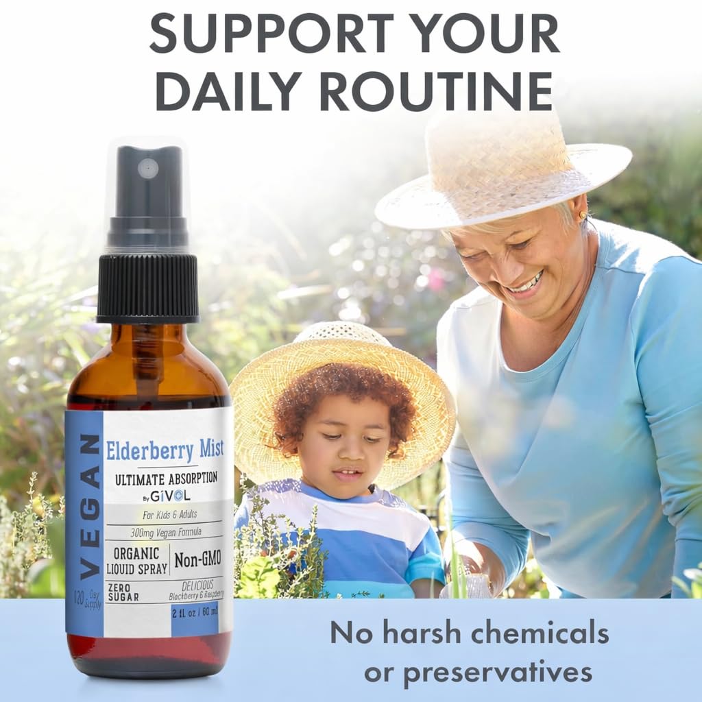 GIVOL Liquid Elderberry Spray 300mg lifestyle scene