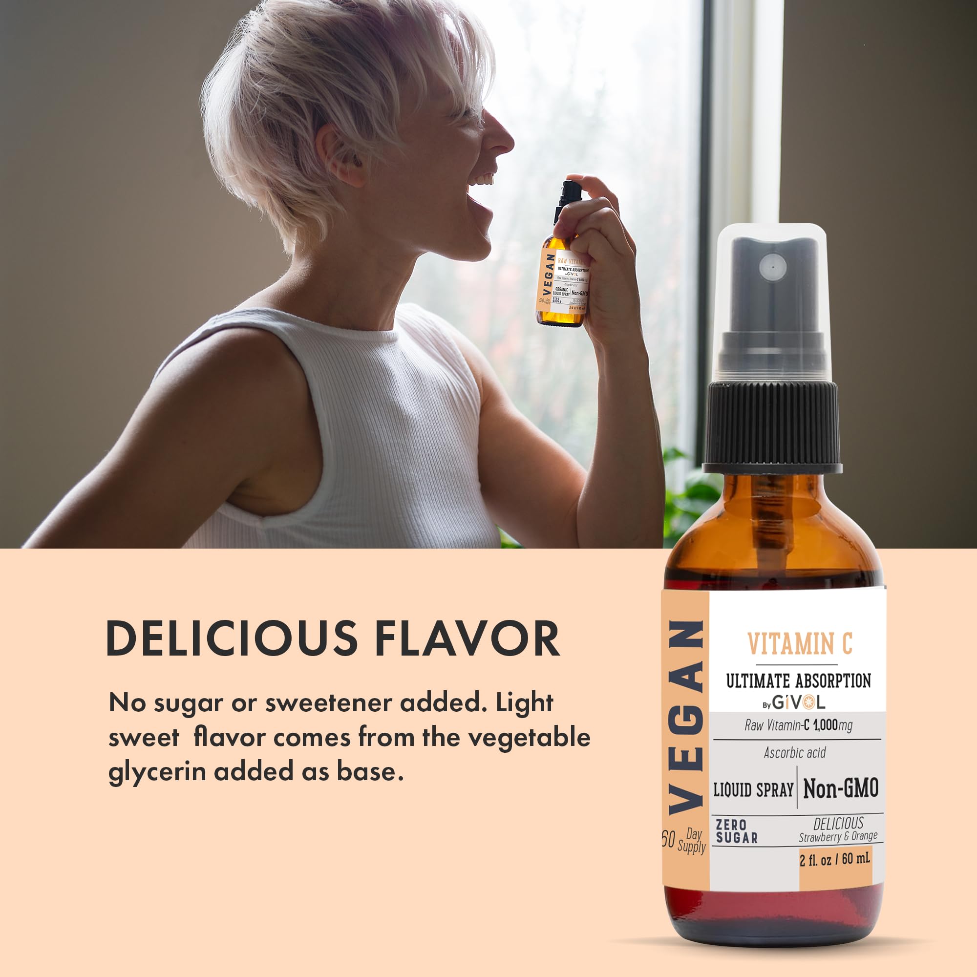 GIVOL Liquid Vitamin C Spray 1000mg close-up of spray