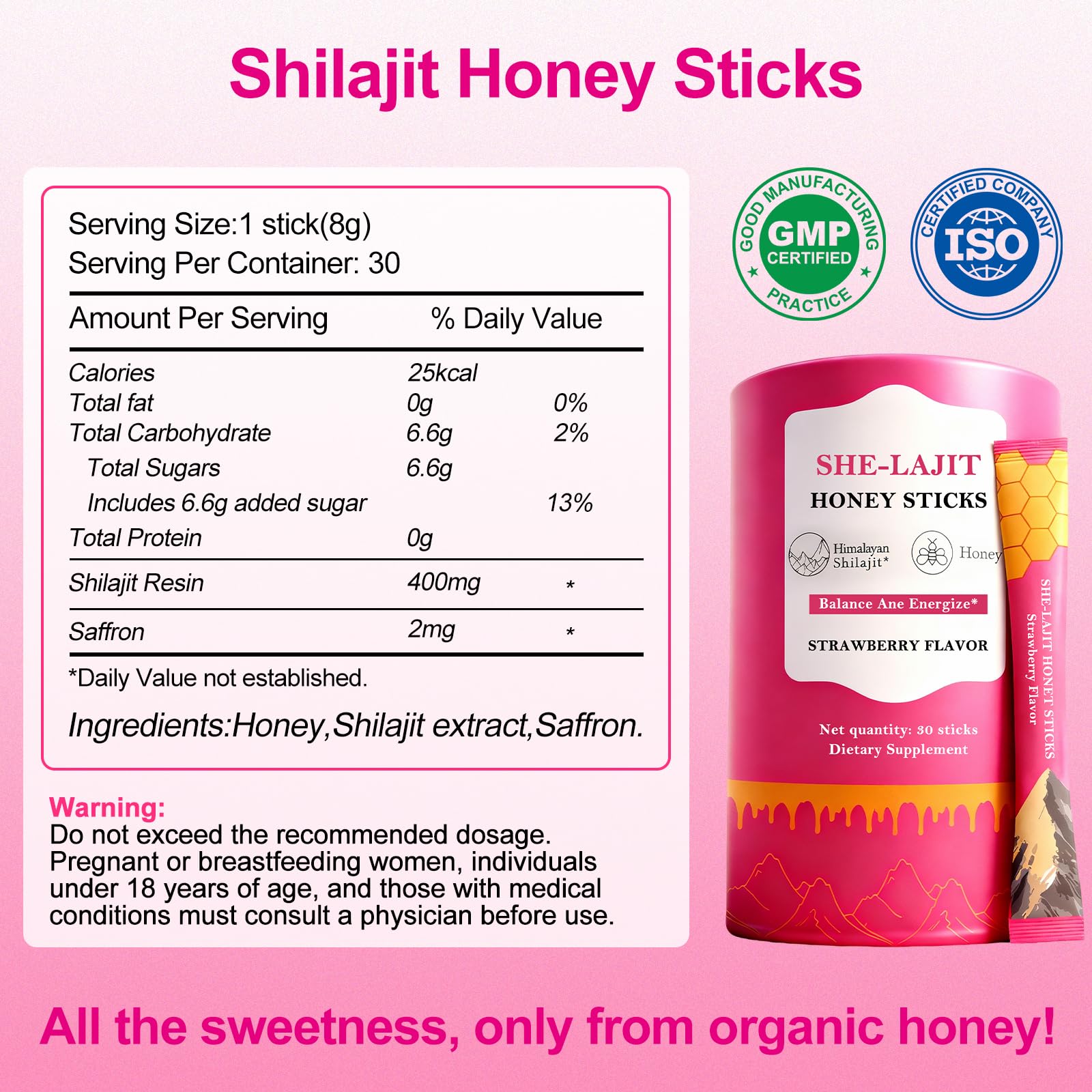 Glabrskise Shilajit Honey Sticks individual stick close-up