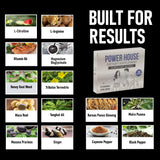 GLADTON Power House Male Stamina Supplement 60 Capsules close-up of capsules