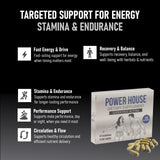 GLADTON Power House Male Stamina Supplement 60 Capsules with measuring scoop