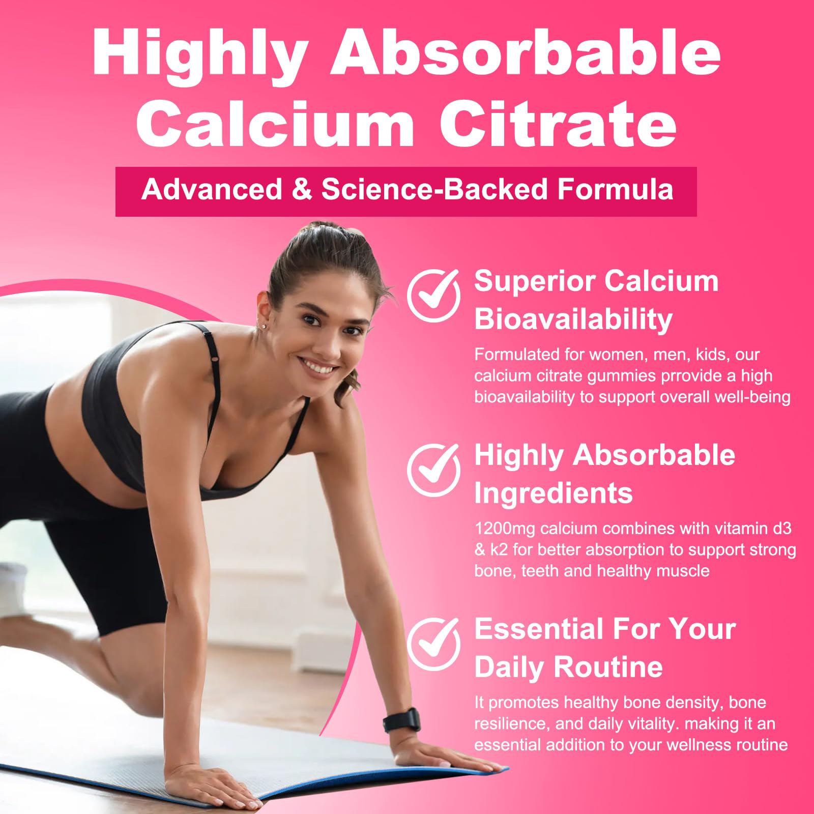 GlaGmrry Calcium Citrate Gummies in a hand