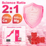 GlaGmrry Calcium Citrate Gummies on a wooden table
