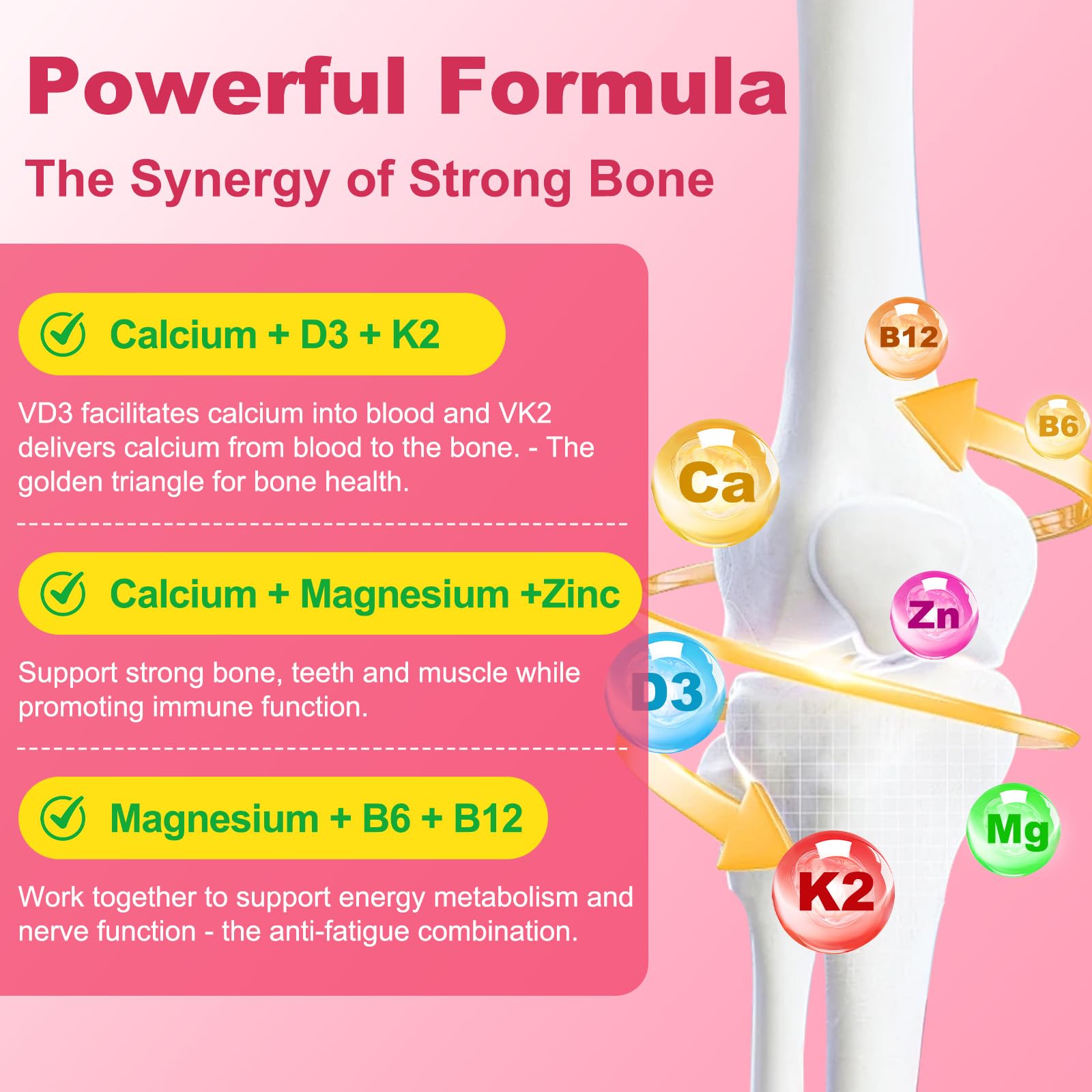 GlaGmrry Calcium Citrate Gummies strawberry flavour close-up