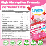 GlaGmrry Magnesium L-Threonate Gummies back view with ingredients
