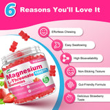 GlaGmrry Magnesium L-Threonate Gummies with fresh strawberries