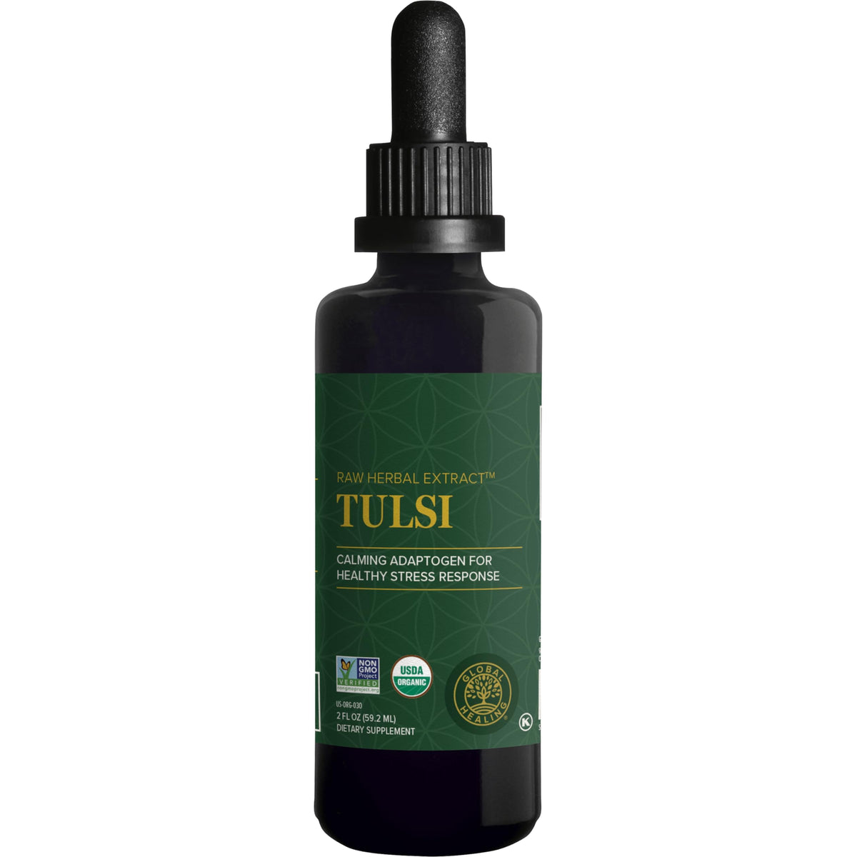 Global Healing Center Holy Basil Tincture 181g front view