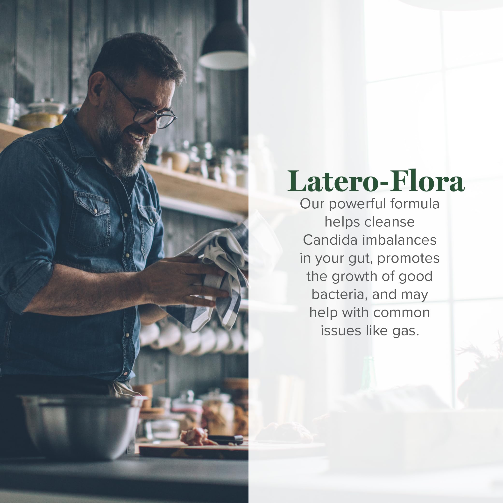 Global Healing Center Latero-Flora Probiotic Capsules side view