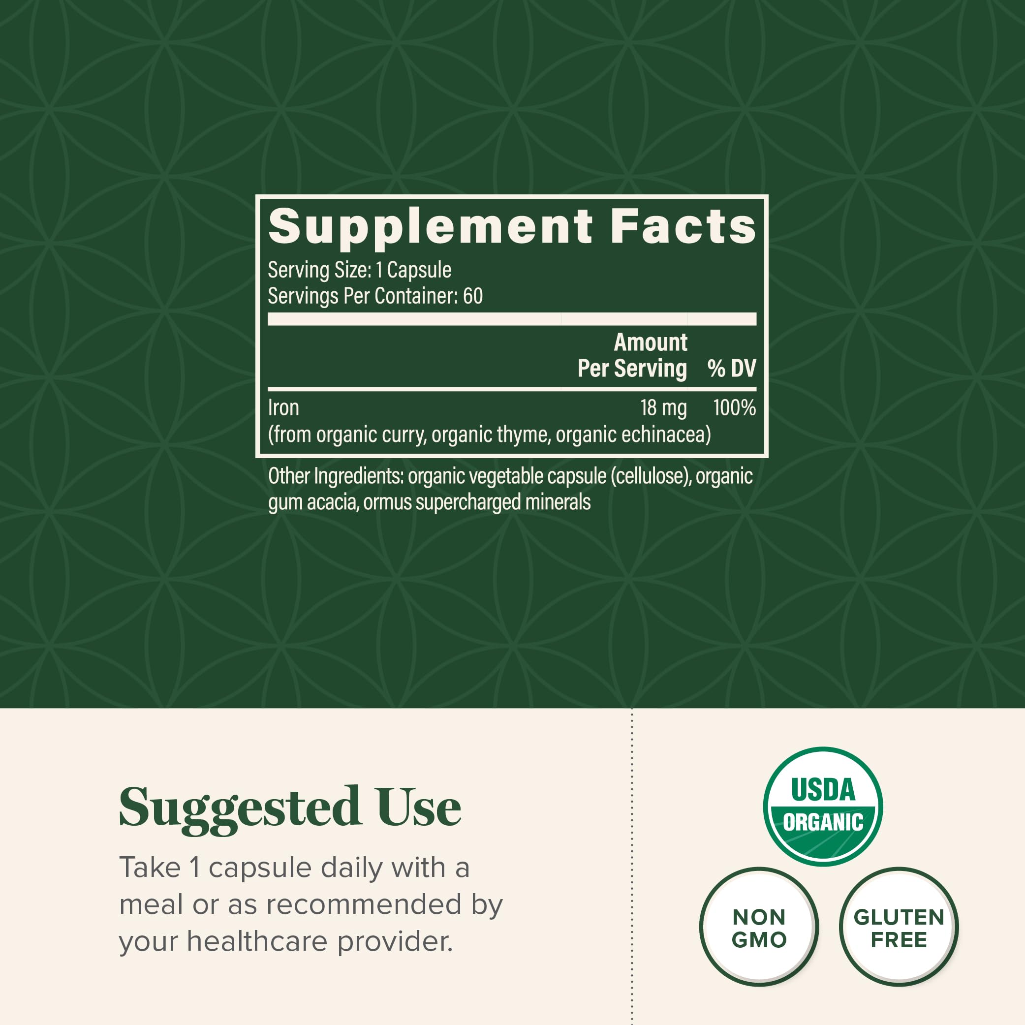 Global Healing Center Liquid Iron Supplement packaging