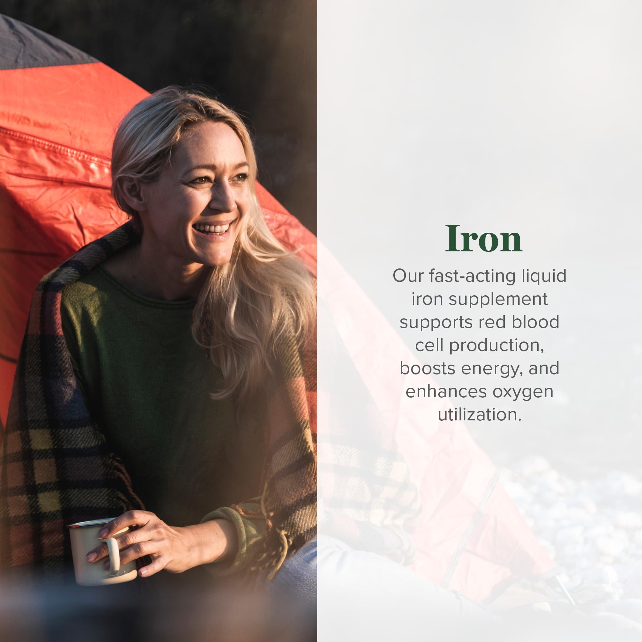 Global Healing Center Liquid Iron Supplement side view