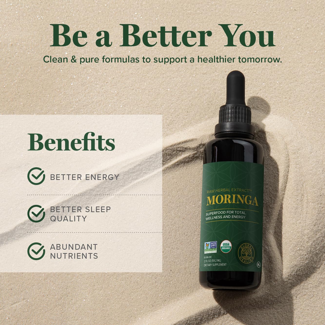 Global Healing Center Moringa Leaf Supplement packaging