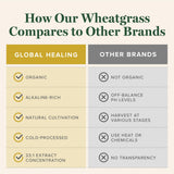 Global Healing Center Organic Wheatgrass Powder 179g serving suggestion