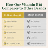 Global Healing Center Vitamin B12 Sublingual Liquid dosage instructions