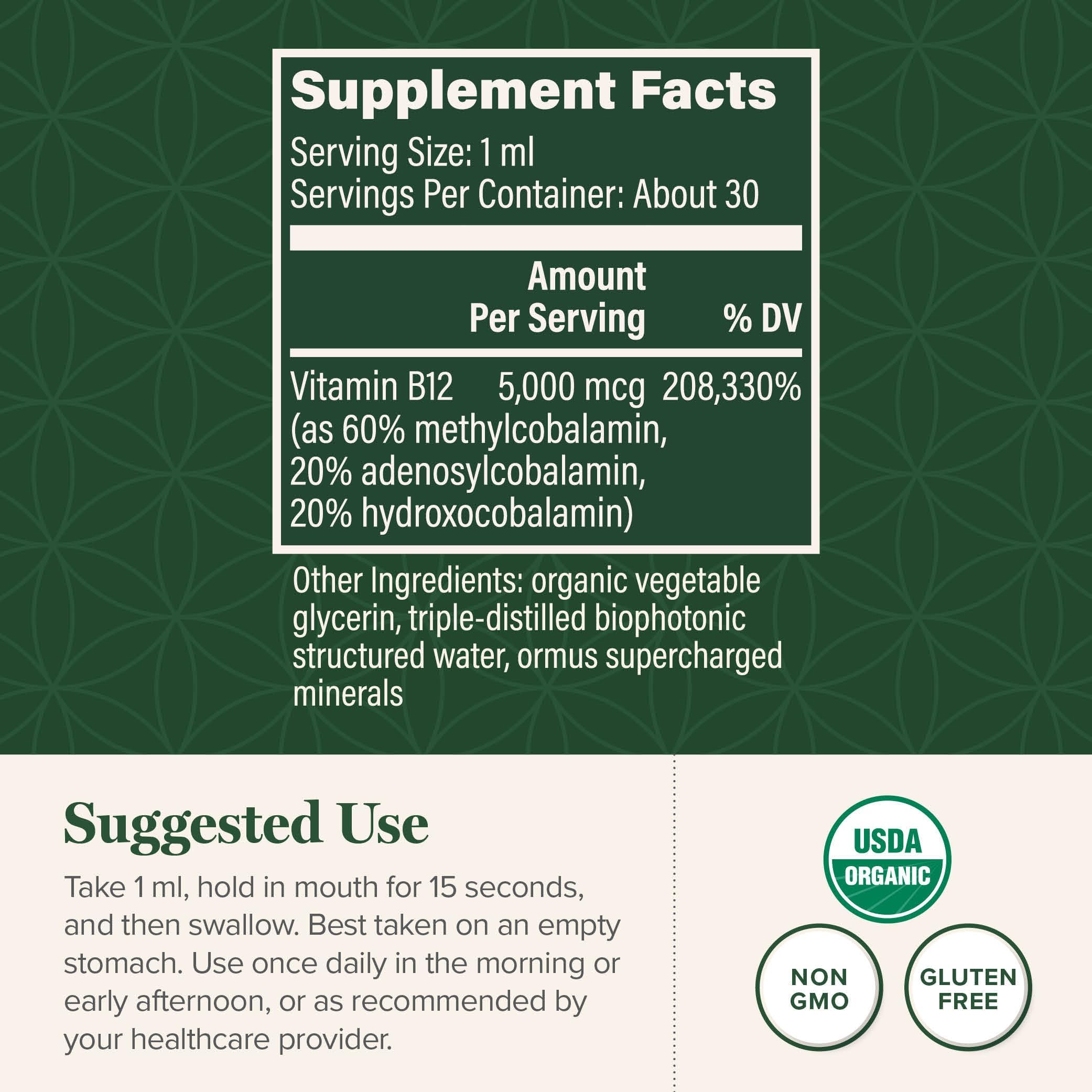 Global Healing Center Vitamin B12 Sublingual Liquid packaging