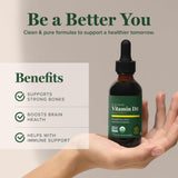 Global Healing Center Vitamin D3 Supplement with dropper