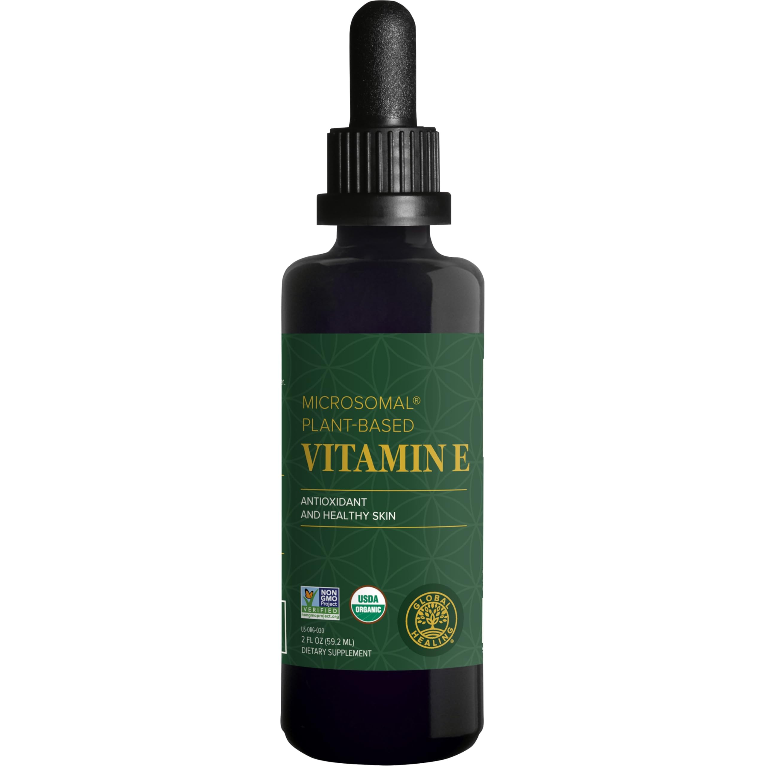 Global Healing Center Vitamin E Liquid Drops 180g front view