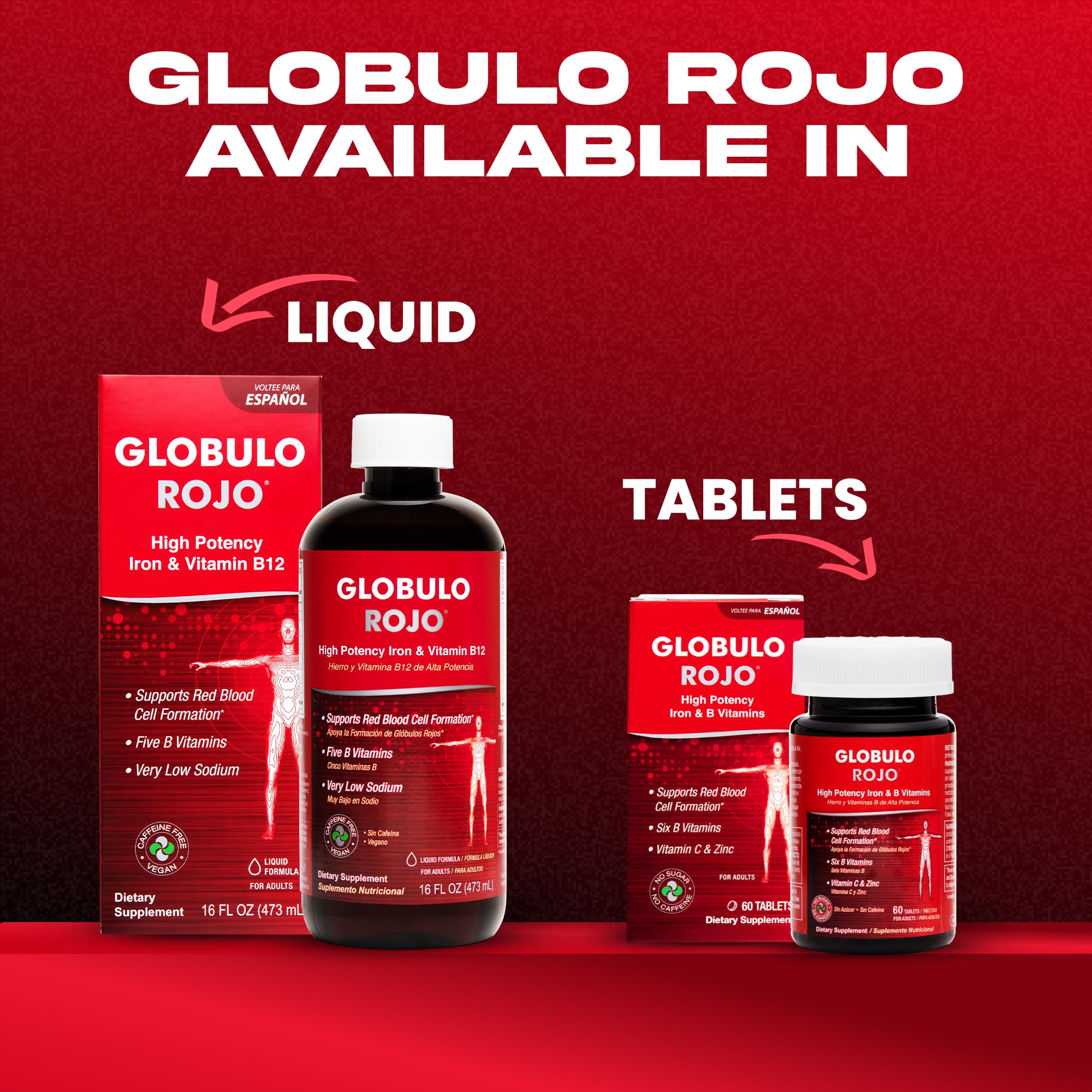 Globulo Rojo Iron Supplement 426g on a kitchen counter