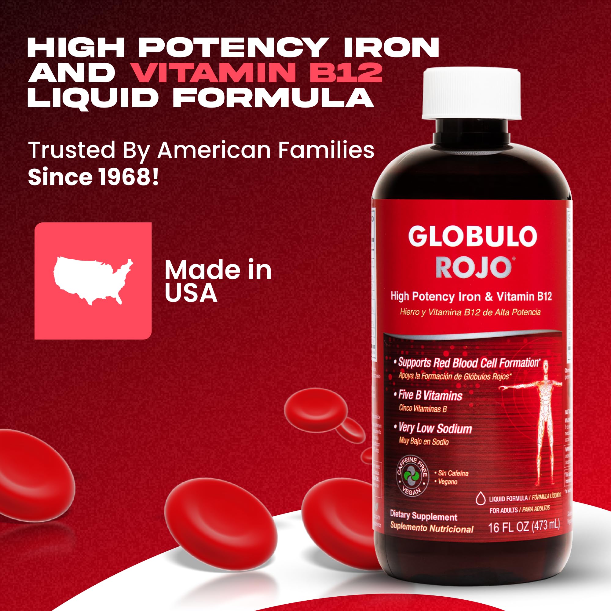 Globulo Rojo Iron Supplement 426g side view