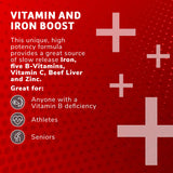 Globulo Rojo Iron Supplements back view with ingredient list