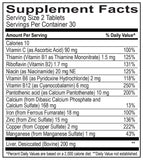 Globulo Rojo Iron Supplements with measuring spoon and water