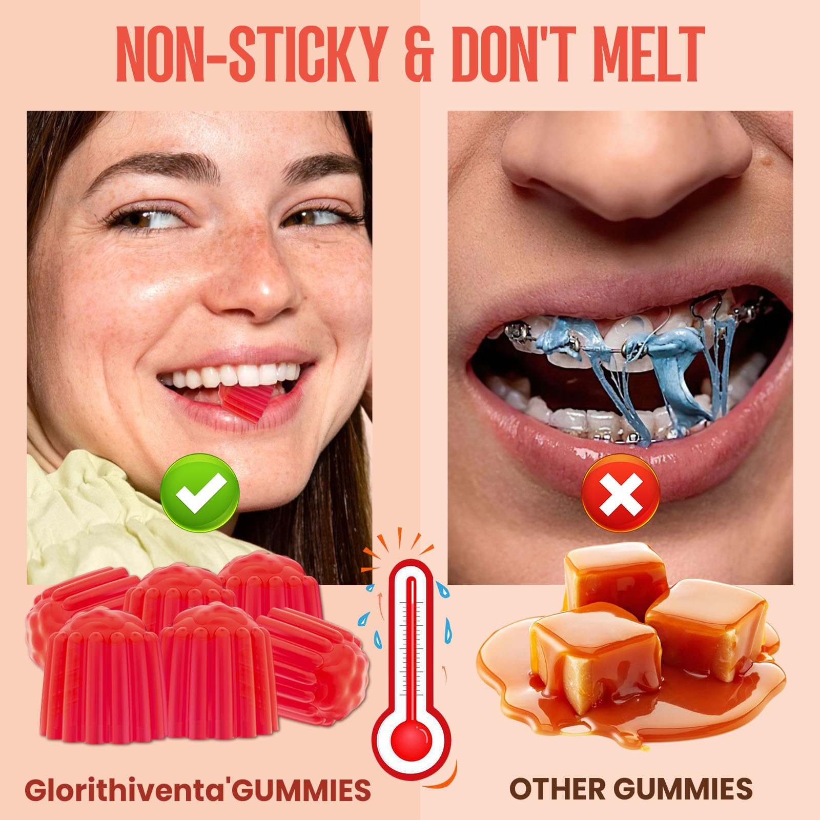 Glorithiventa Cholesterol Complex Gummies with fresh berries
