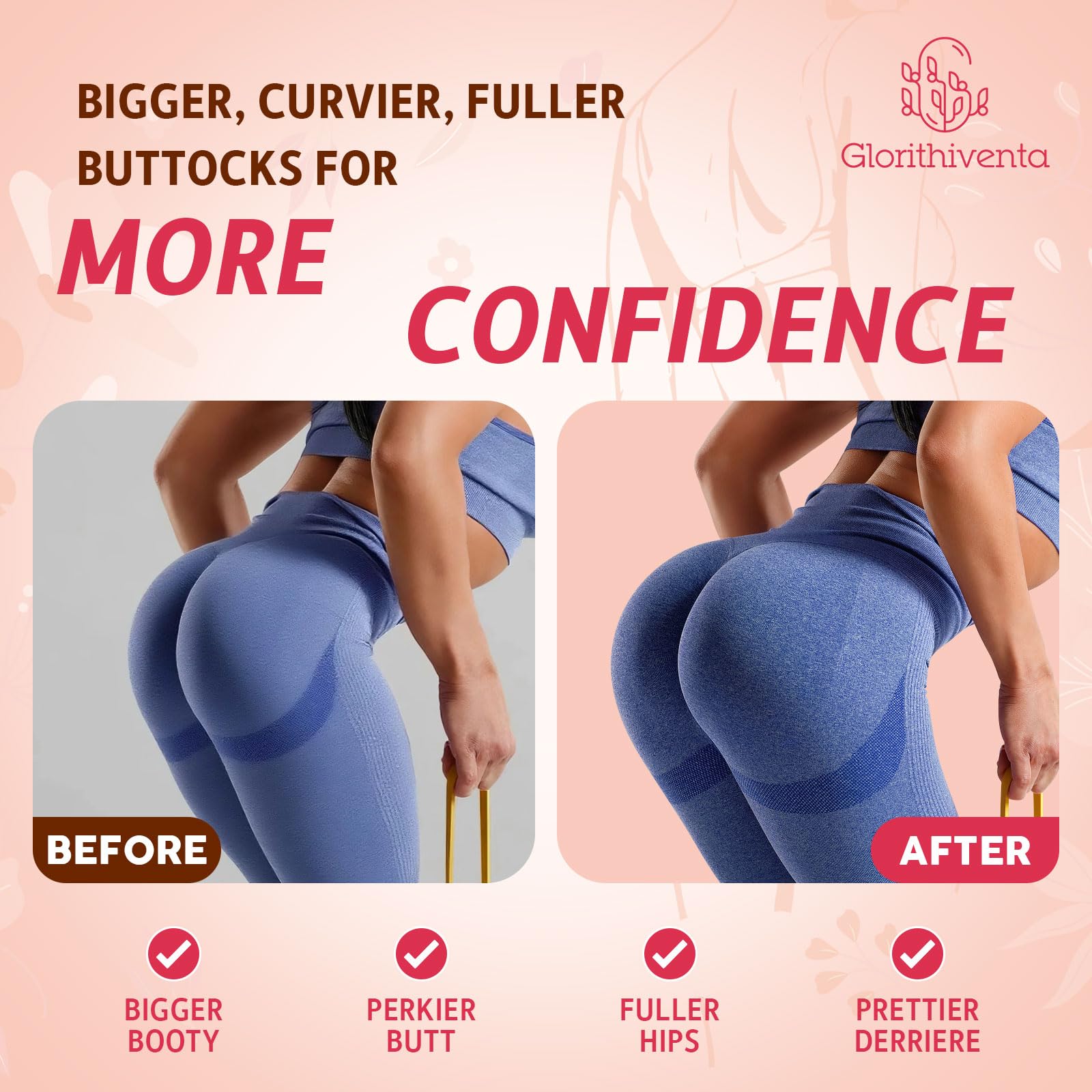 Glorithiventa Creatine Gummies nutritional information on back