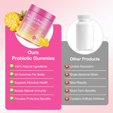 GlossLuxe Probiotic Gummies for Women with tropical fruits