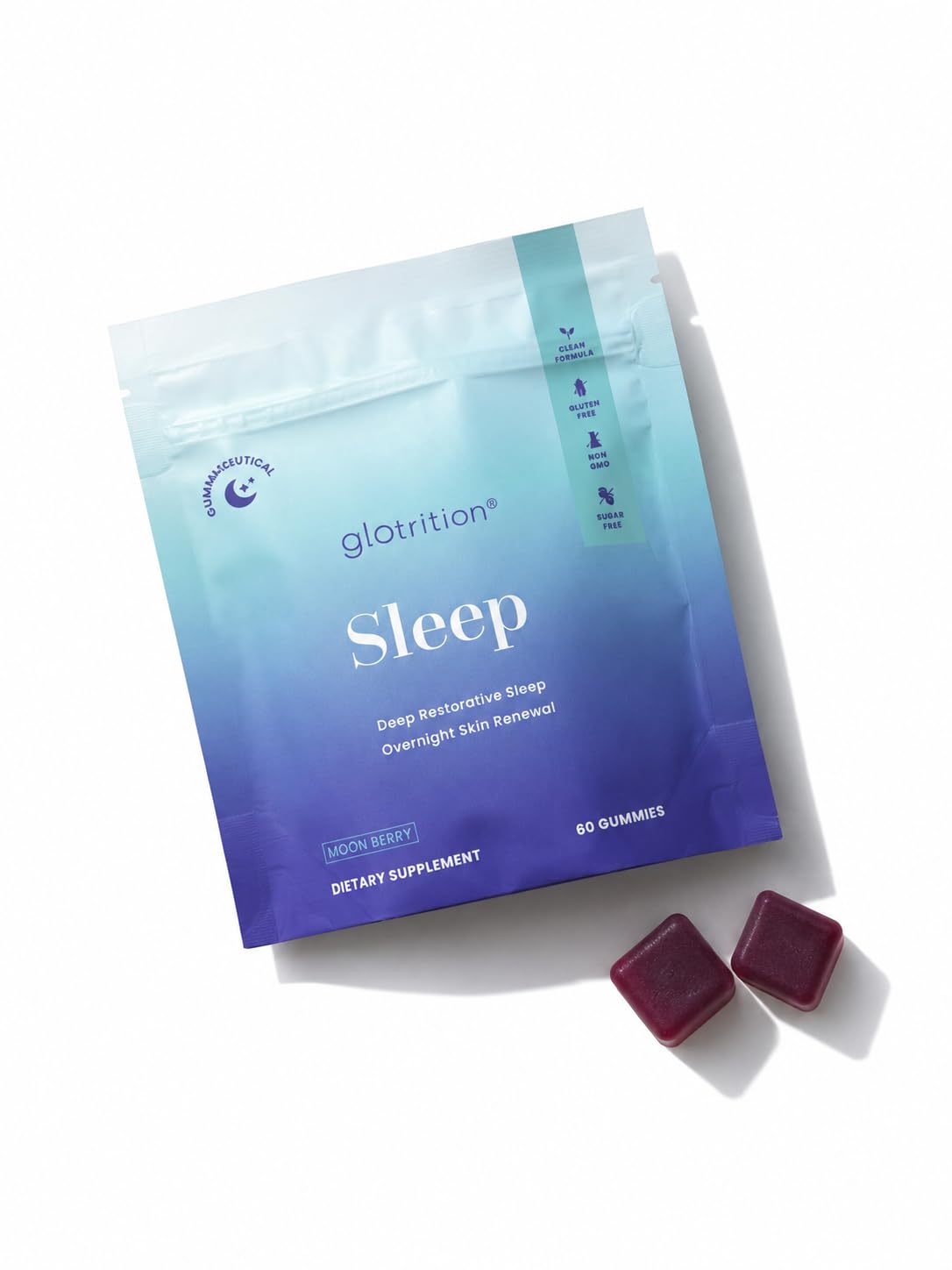 Glotrition Beauty Sleep Gummy with gummies displayed