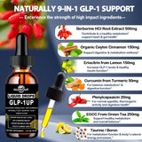 GLOVVUUP GLP-1 Liquid Supplement 2 fl oz bottle side view