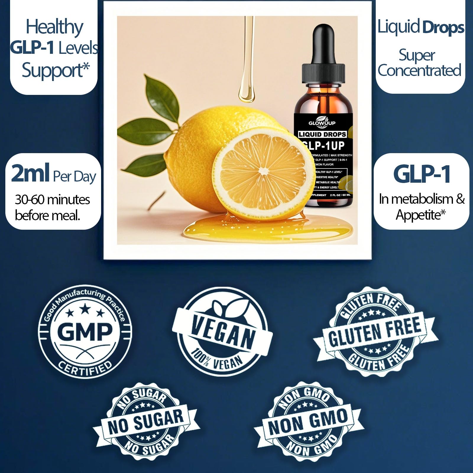 GLOVVUUP GLP-1 Liquid Supplement lifestyle scene with smoothie
