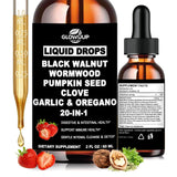 GLOVVUUP Herbal Supplement 20-in-1 Blend 60ml Liquid Drops front view