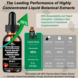 GLOVVUUP Herbal Supplement 20-in-1 Blend 60ml Liquid Drops in a glass