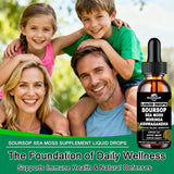 GLOVVUUP Soursop Graviola Liquid Drops 60ml on a kitchen counter