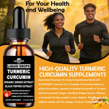 GLOVVUUP Turmeric Curcumin Complex Liquid Supplement 60ml with measuring spoon
