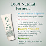 Glow Botanica Magnesium and Collagen Lotion 150g texture close-up