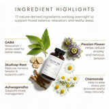 Glow Natural Wellness Glow PM Sleep Supplement displayed with herbal extracts