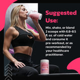 GlowEver Creatine for Women 5000mg lifestyle shot with gym equipment