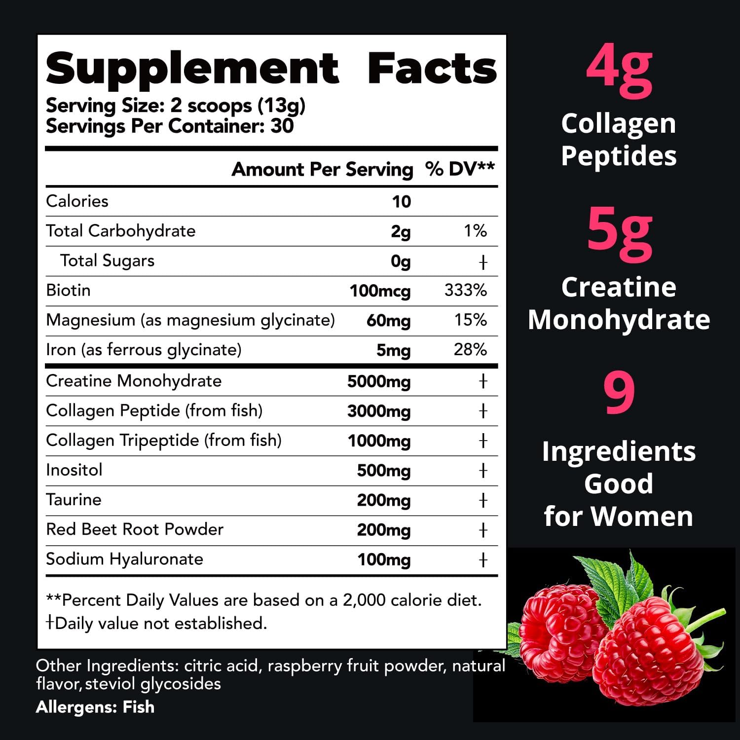 GlowEver Creatine for Women 5000mg packaging on a kitchen counter
