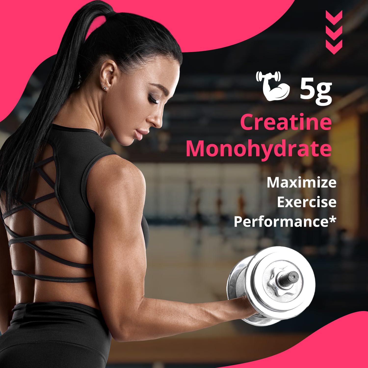 GlowEver Creatine for Women 5000mg scoop with powder