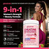 GlowEver Creatine for Women 5000mg side view showing packaging details