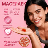 GlowGems Feminine Multimineral Gummies on a wooden table