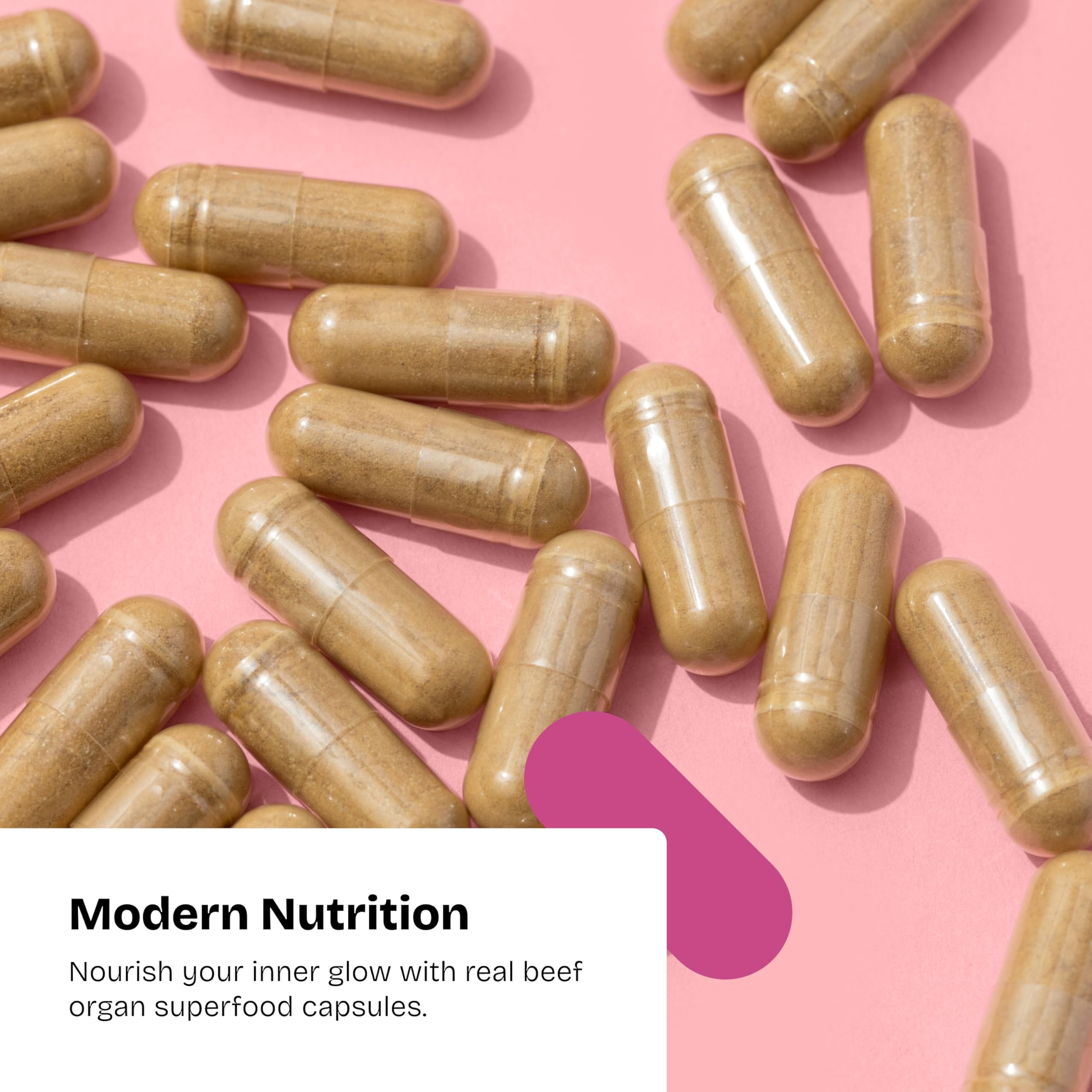 Glowing Goddess Beef Organ Supplement back view packaging