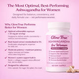 GlowTrue Ashwagandha for Women 500mg on kitchen table